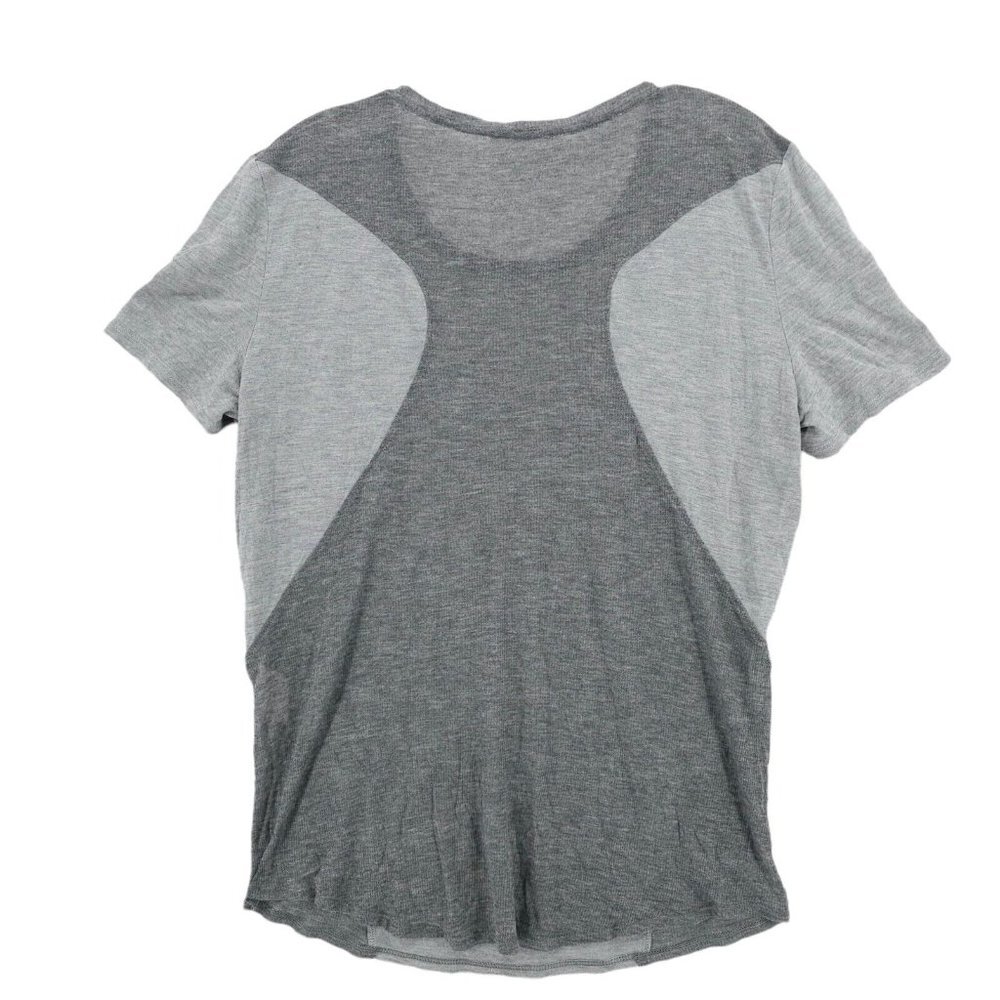 Helmut Lang Gray Colorblock Tee Top Micro Modal S… - image 2